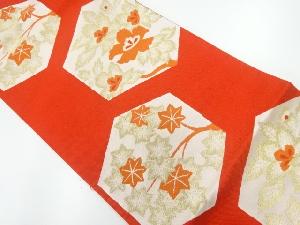 亀甲に枝花模様織出し名古屋帯